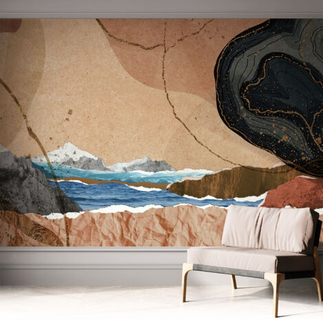 Fotomurale adesivo stickers - murali decorativo - soggiorno moderno - effetto realistico - Paesaggio astratto 312x219 cm (1/5)