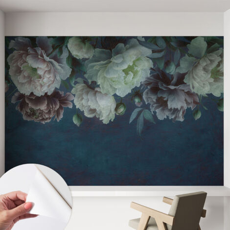 Fotomurale adesivo - murale da parete - Carta da parati autoadesiva - design parete moderno - Eleganza floreale 152x104 cm (1/5)