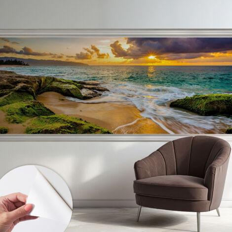 Carta da parati adesiva - fotomurale - facile da applicare - per la soggiorno - camera da letto - Armonia marina 250x104 cm (1/5)