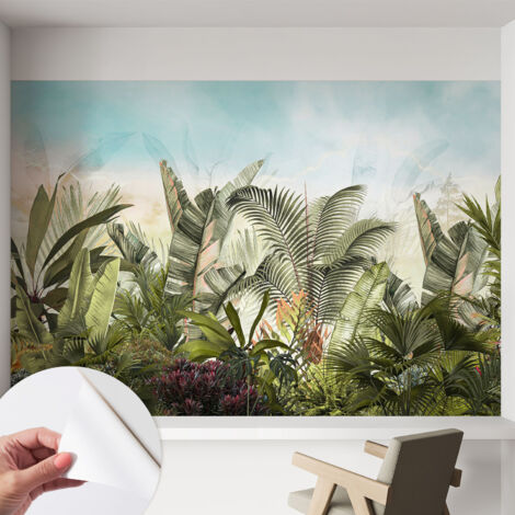 Carta da parati autoadesiva - fotomurale - decorazione parete - stile elegante - decorazione casa - Paradiso tropicale 152x104 cm (1/5)