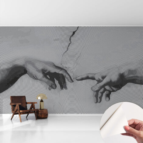Carta da parati autoadesiva moderna - fotomurale - lavabile - ufficio - design moderno - Mani ipnotiche 416x254 cm (1/5)