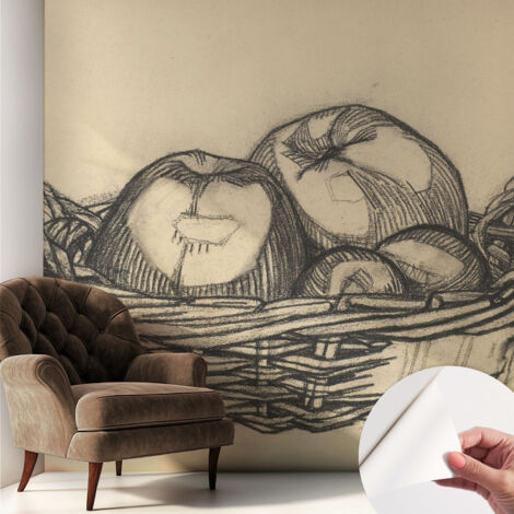 Carta da parati autoadesiva moderna - fotomurale - lavabile - ufficio - design moderno - Cesto di frutta 250x250 cm (1/5)