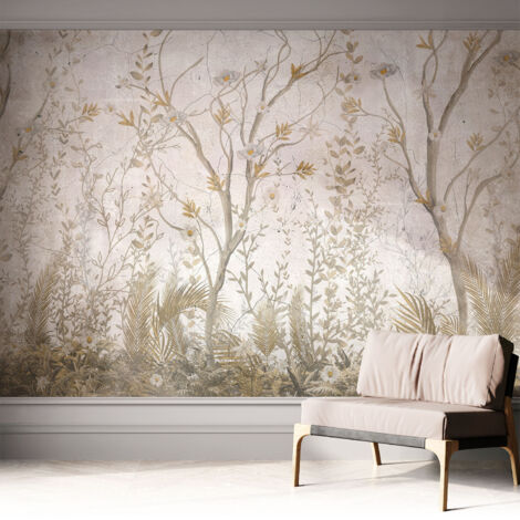 Fotomurale adesivo stickers - murali decorativo - soggiorno moderno - effetto realistico - Angolo boschivo 312x219 cm