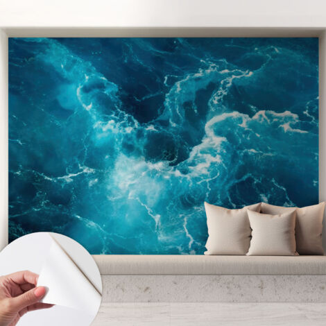 Carta da parati autoadesiva - Fotomurale adesivo - design elegante - stile moderno - Vortici marini 208x146 cm (1/5)