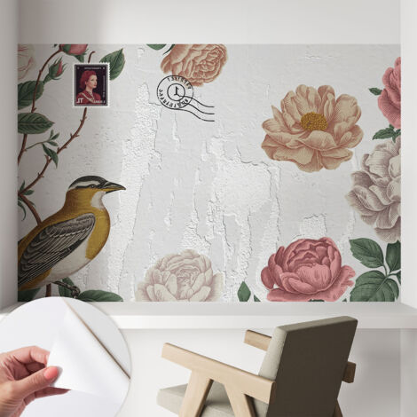Carta da parati autoadesiva - impermeabile - murale da parete - decorazione murale - Fiori vintage 104x70 cm (1/5)