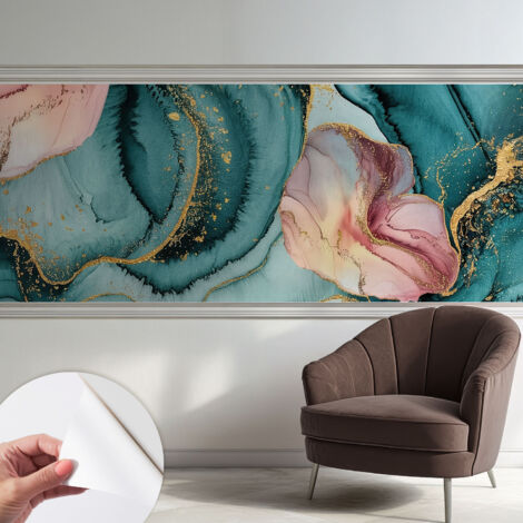 Fotomurale adesivo - murale da parete - Carta da parati autoadesiva - design parete moderno - Onde artistiche 250x104 cm (1/5)