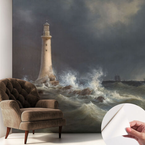 Carta da parati adesiva - fotomurale - facile da applicare - per la soggiorno - camera da letto - Tempeste marine 250x250 cm (1/5)