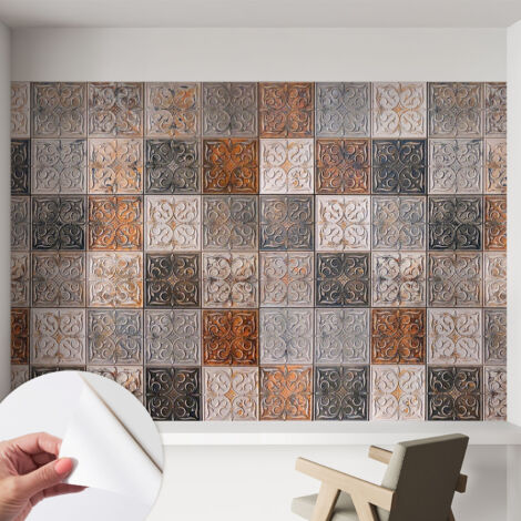 Fotomurale adesivo stickers - per camera da letto - per corridoio - decorazione casa moderna Piastrelle ornamentali 152x104 cm (1/5)