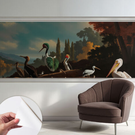 Carta da parati autoadesiva - fotomurale - decorazione parete - murale - adesivo da muro - Uccelli pittoreschi 250x104 cm (1/5)