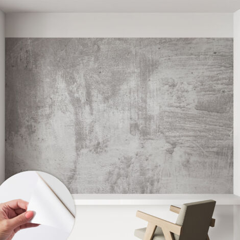 Fotomurale adesivo stickers - murali decorativo - soggiorno moderno - effetto realistico - Cemento grezzo 152x104 cm (1/5)
