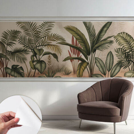 Carta da parati adesiva - lavabile - decorazione murale - per cucina - pellicola decorativa Motivo vegetale 250x104 cm