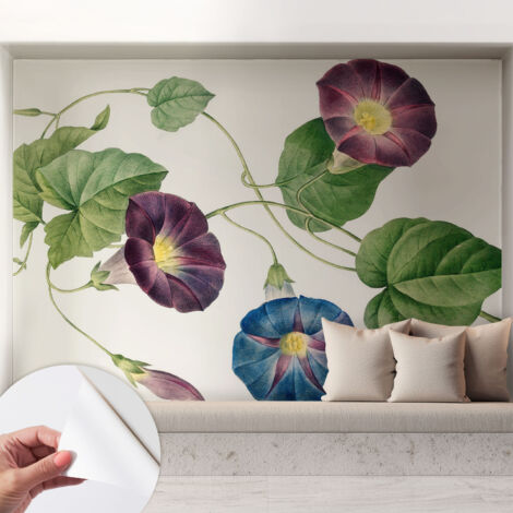Carta da parati autoadesiva - impermeabile - murale da parete - decorazione murale - Eleganza floreale 208x146 cm (1/5)