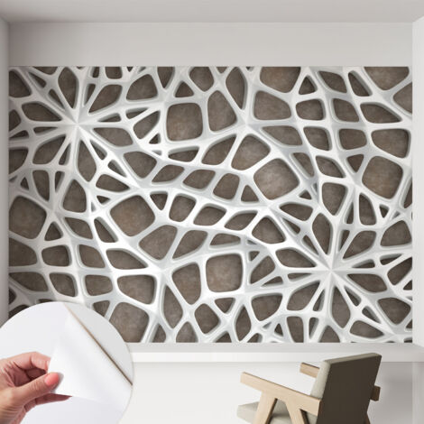 Carta da parati adesiva - lavabile - decorazione murale - per cucina - pellicola decorativa Rete geometrica 152x104 cm (1/5)