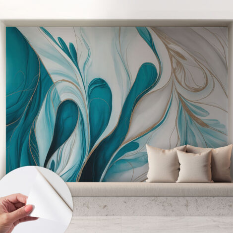 Carta da parati autoadesiva - Fotomurale adesivo - design elegante - stile moderno - Motivi fluidi 208x146 cm (1/5)