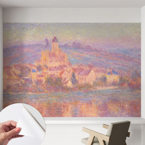 Carta da parati adesiva - lavabile - decorazione murale - per cucina - pellicola decorativa Cittadina incantevole 152x104 cm (1/5)