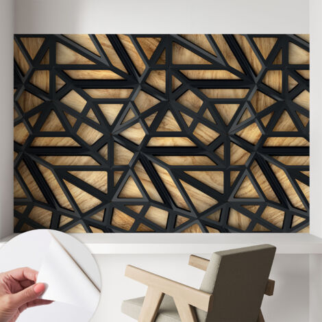 Fotomurale adesivo stickers - murali decorativo - soggiorno moderno - effetto realistico - Combinazione geometrica 104x70 cm (1/5)