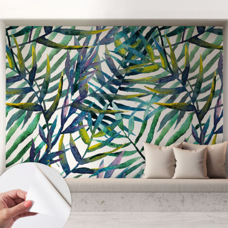 Carta da parati autoadesiva - impermeabile - murale da parete - decorazione murale - Vegetazione esotica 208x146 cm (1/5)