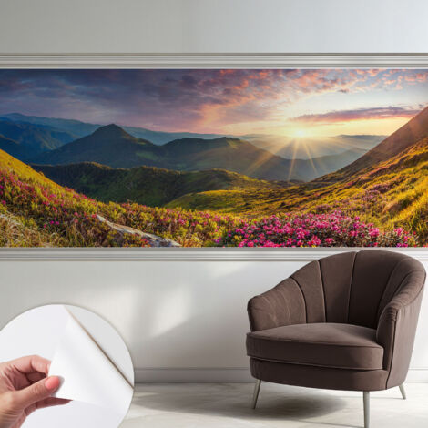 Carta da parati adesiva - fotomurale - facile da applicare - per la soggiorno - camera da letto - Panorama di montagna 250x104 cm (1/5)
