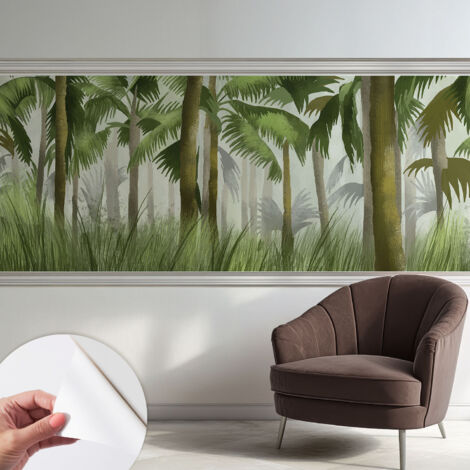 Carta da parati autoadesiva - fotomurale - alta qualità - per la cucina - camera da letto - Foresta tropicale 250x104 cm (1/5)