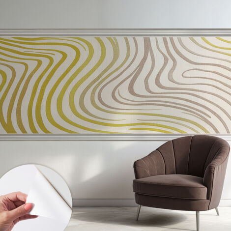 Carta da parati autoadesiva - fotomurale - decorazione parete - stile elegante - decorazione casa - Eleganza fluida 250x104 cm (1/5)