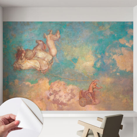 Carta da parati adesiva - lavabile - decorazione murale - per cucina - pellicola decorativa Pegaso celesti 152x104 cm