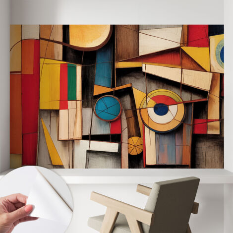 Carta da parati autoadesiva - impermeabile - murale da parete - decorazione murale - Motivi geometrici 104x70 cm (1/5)