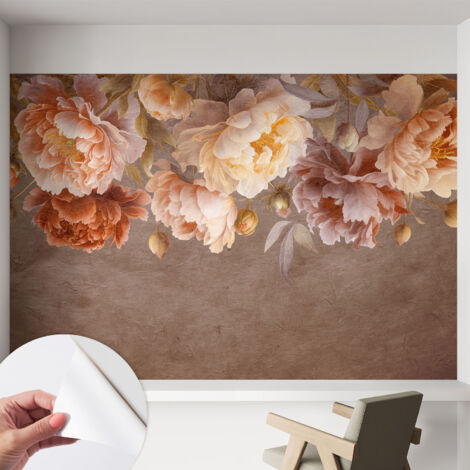 Carta da parati adesiva - lavabile - decorazione murale - per cucina - pellicola decorativa Eleganza floreale 152x104 cm (1/5)