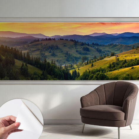 Carta da parati autoadesiva - Fotomurale adesivo - soggiorno moderno - resistente - Paesaggio montano 250x104 cm (1/5)