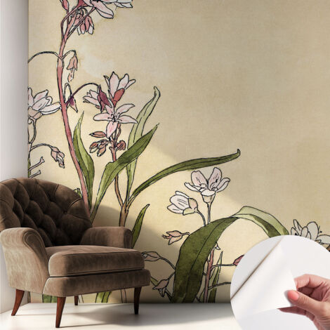 Fotomurale adesivo stickers - murali decorativo - soggiorno moderno - effetto realistico - Eleganza floreale 250x250 cm (1/5)