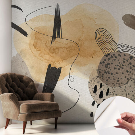 Fotomurale adesivo - murale da parete - Carta da parati autoadesiva - design parete moderno - Composizione astratta 250x250 cm (1/5)