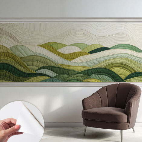 Carta da parati autoadesiva - impermeabile - murale da parete - decorazione murale - Colline di tessuto 250x104 cm (1/5)