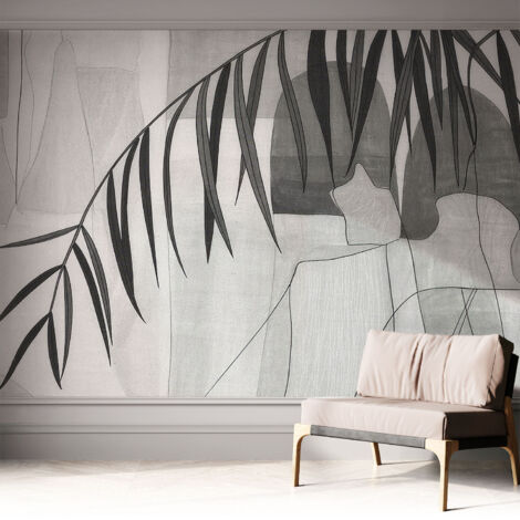 Fotomurale adesivo stickers - murali decorativo - soggiorno moderno - effetto realistico - Palma astratta 312x219 cm (1/5)