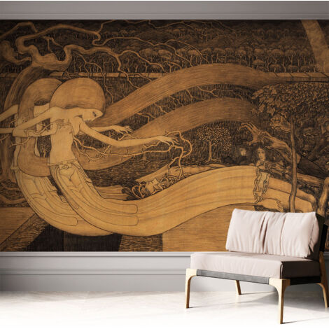 Carta da parati adesiva - lavabile - decorazione murale - per cucina - pellicola decorativa Figure surreali 312x219 cm (1/5)