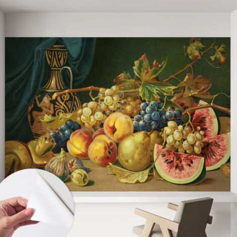 Carta da parati autoadesiva - Fotomurale adesivo - soggiorno moderno - resistente - Fascino fruttato 152x104 cm (1/5)