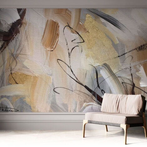 Fotomurale adesivo - murale da parete - Carta da parati autoadesiva - design parete moderno - Composizione astratta 312x219 cm (1/5)
