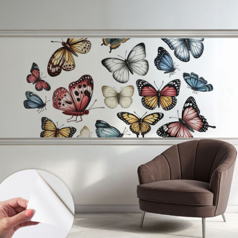 Fotomurale adesivo stickers - per camera da letto - per corridoio - decorazione casa moderna Farfalle paradisiache 250x104 cm (1/5)