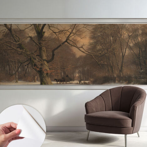 Carta da parati adesiva - lavabile - decorazione murale - per cucina - pellicola decorativa Paesaggio invernale 250x104 cm (1/5)