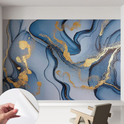 Fotomurale adesivo - parete decorativa - decorazione casa - stile moderno parete - Onde blu 152x104 cm