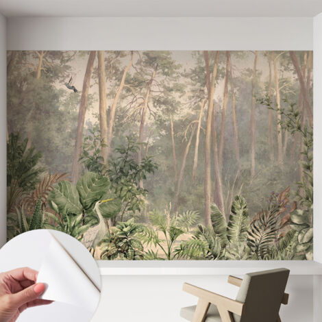 Carta da parati adesiva - fotomurale - facile da applicare - per la soggiorno - camera da letto - Armonia naturale 152x104 cm (1/5)