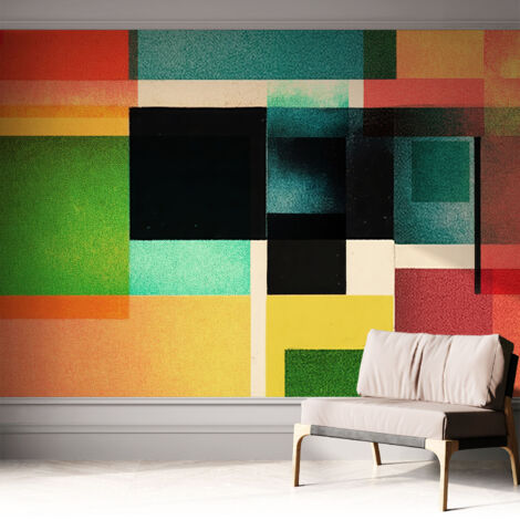 Carta da parati adesiva - lavabile - decorazione murale - per cucina - pellicola decorativa Astrazione geometrica 312x219 cm (1/5)