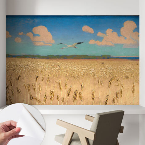 Fotomurale adesivo - Carta da parati adesiva - per la cucina camera da letto per la soggiorno - Campo di grano 104x70 cm