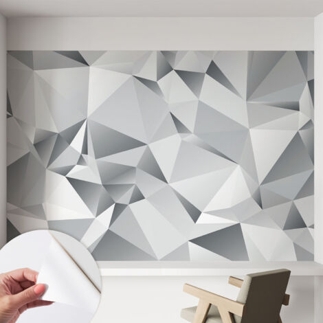 Fotomurale adesivo - murale da parete - Carta da parati autoadesiva - design parete moderno - Geometria astratta 152x104 cm (1/5)