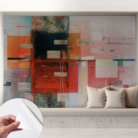 Fotomurale adesivo stickers - murali decorativo - soggiorno moderno - effetto realistico - Composizione astratta 208x146 cm (1/5)