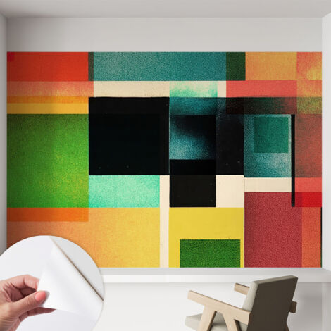 Carta da parati adesiva - lavabile - decorazione murale - per cucina - pellicola decorativa Astrazione geometrica 152x104 cm (1/5)