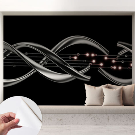 Carta da parati autoadesiva - impermeabile - murale da parete - decorazione murale - Motivo intrecciato 208x146 cm (1/5)