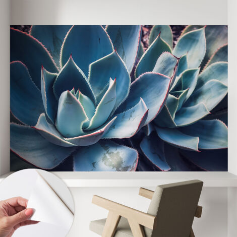 Carta da parati adesiva - lavabile - decorazione murale - per cucina - pellicola decorativa Aloe verde 104x70 cm