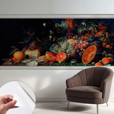 Carta da parati autoadesiva moderna - fotomurale - lavabile - ufficio - design moderno - Abbondanza di frutta 250x104 cm (1/5)