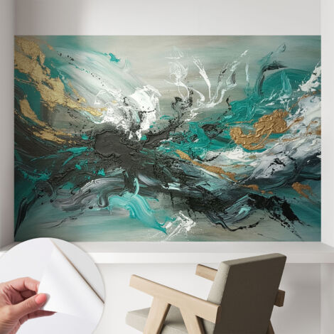 Fotomurale adesivo - murale da parete - Carta da parati autoadesiva - design parete moderno - Vortice artistico 104x70 cm (1/5)