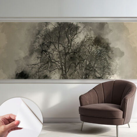 Carta da parati adesiva - fotomurale - facile da applicare - per la soggiorno - camera da letto - Alberi misteriosi 250x104 cm (1/5)