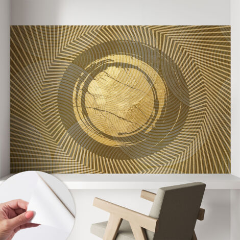 Fotomurale adesivo - murale da parete - Carta da parati autoadesiva - design parete moderno - Linee radiali 104x70 cm (1/5)